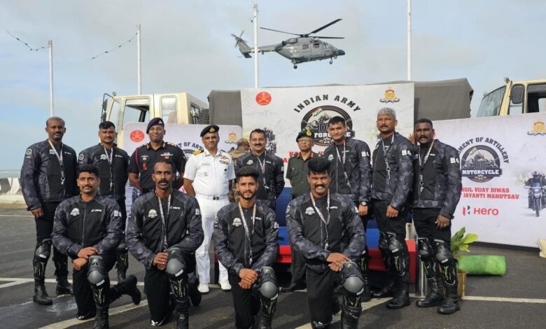 कारगिल विजय के 25 वर्ष पूरे होने के उपलक्ष्य में ‘’भारतीय सेना का ‘डी5’ मोटर साइकिल अभियान’’ शुरू कारगिल विजय के 25 वर्ष पूरे होने के उपलक्ष्य में ‘’भारतीय सेना का ‘डी5’ मोटर साइकिल अभियान’’ शुरू