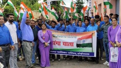 तिंरगा यात्रा कार्यक्रम आयोजित