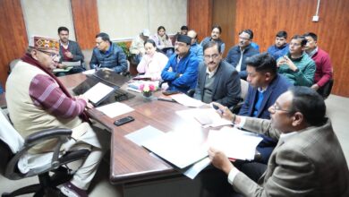 प्रस्तावित सड़कों के संबंध में समीक्षा बैठक आयोजित