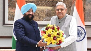 राज्यपाल ने की उपराष्ट्रपति से मुलाकात